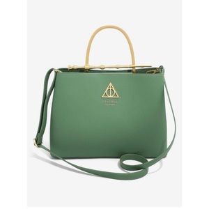 Loungefly Green Crossbody Bag with Gold Accents